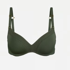 Lively (2 bras) olive green bra + beige bralette